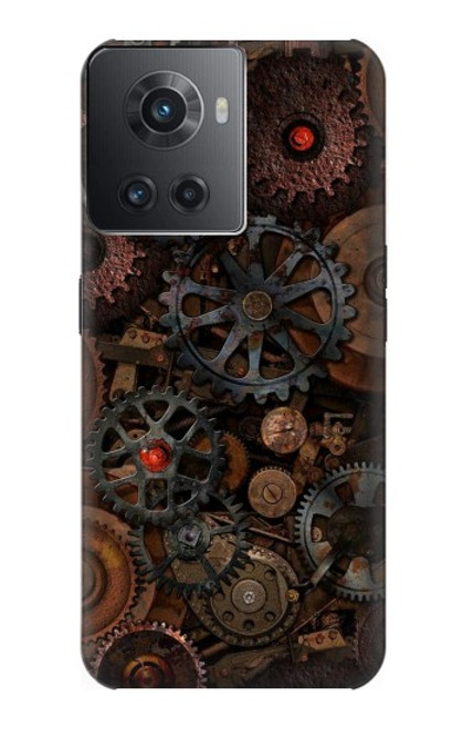 W3884 Steampunk Mechanical Gears Hard Case and Leather Flip Case For OnePlus 10R