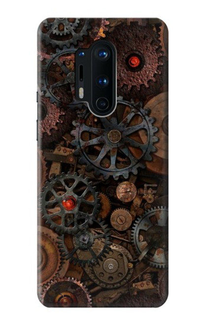 W3884 Steampunk Mechanical Gears Hard Case and Leather Flip Case For OnePlus 8 Pro