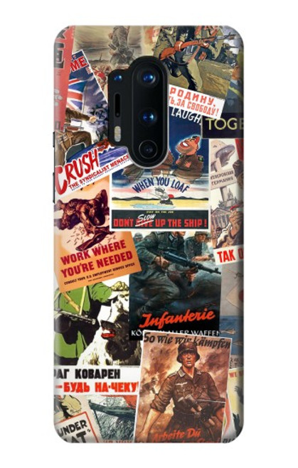 W3905 Vintage Army Poster Hard Case and Leather Flip Case For OnePlus 8 Pro