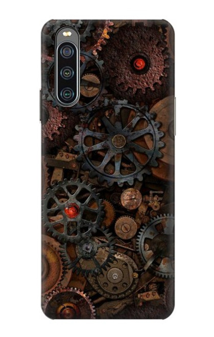 W3884 Steampunk Mechanical Gears Hard Case and Leather Flip Case For Sony Xperia 10 IV