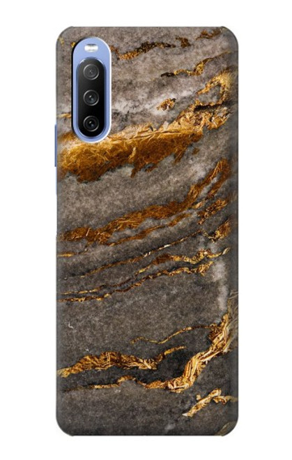 W3886 Gray Marble Rock Hard Case and Leather Flip Case For Sony Xperia 10 III Lite