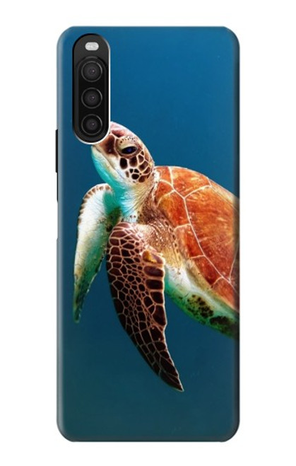 W3899 Sea Turtle Hard Case and Leather Flip Case For Sony Xperia 10 III