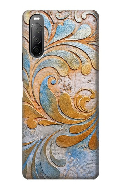 W3875 Canvas Vintage Rugs Hard Case and Leather Flip Case For Sony Xperia 10 II