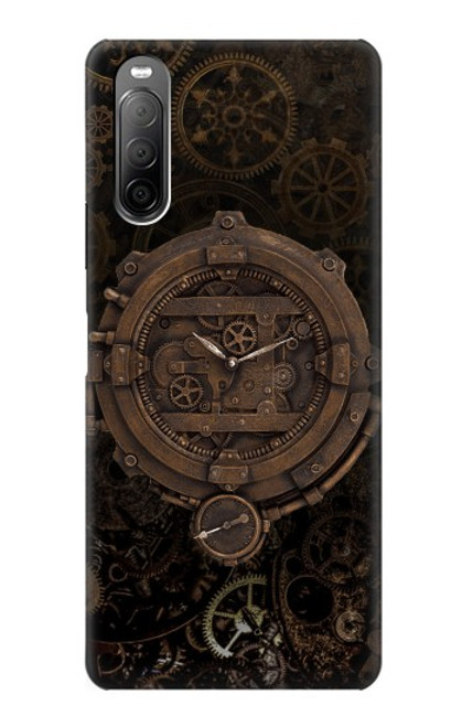 W3902 Steampunk Clock Gear Hard Case and Leather Flip Case For Sony Xperia 10 II