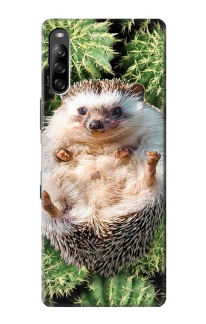 W3863 Pygmy Hedgehog Dwarf Hedgehog Paint Hard Case and Leather Flip Case For Sony Xperia L4