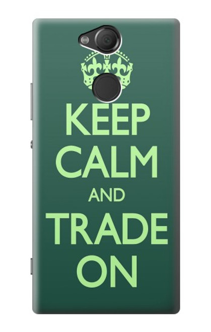 W3862 Keep Calm and Trade On Hard Case and Leather Flip Case For Sony Xperia XA2