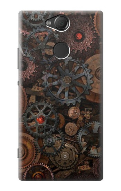 W3884 Steampunk Mechanical Gears Hard Case and Leather Flip Case For Sony Xperia XA2