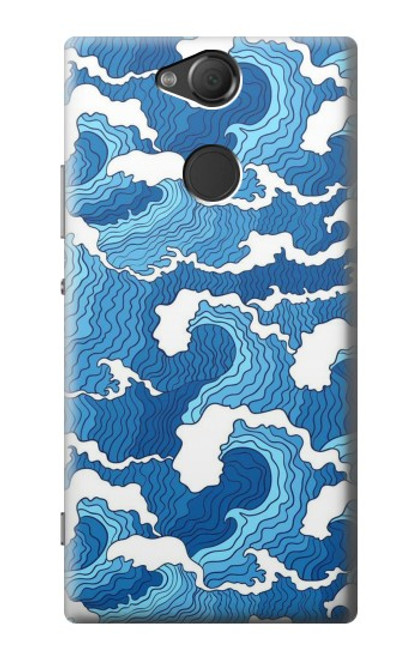 W3901 Aesthetic Storm Ocean Waves Hard Case and Leather Flip Case For Sony Xperia XA2