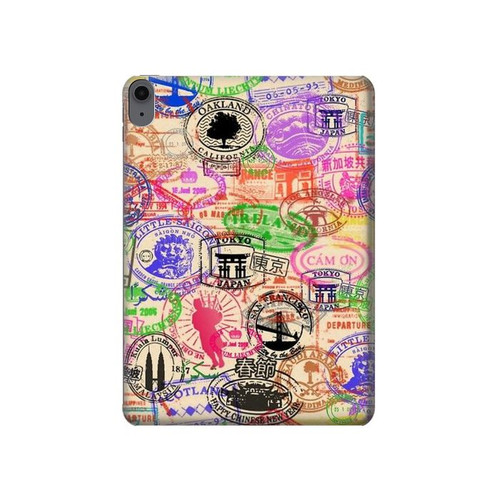 W3904 Travel Stamps Tablet Hard Case For iPad Air (2022, 2020), Air 11 (2024), Pro 11 (2022)