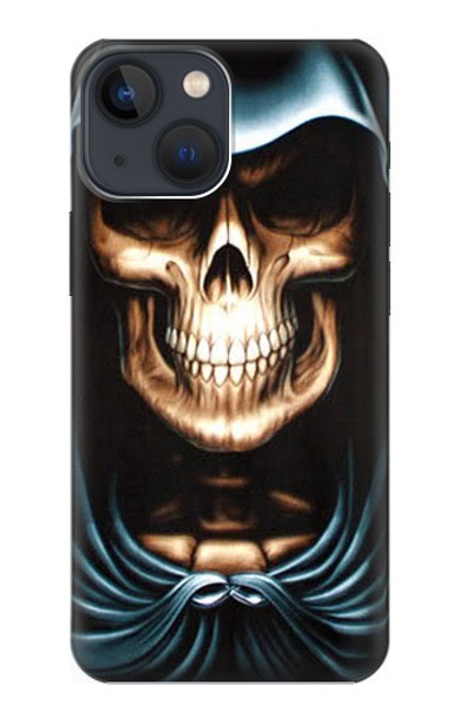 W0225 Skull Grim Reaper Hard Case and Leather Flip Case For iPhone 14