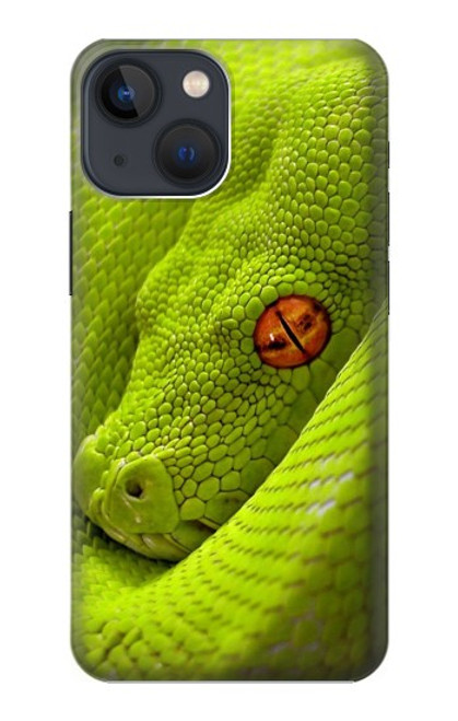 W0785 Green Snake Hard Case and Leather Flip Case For iPhone 14