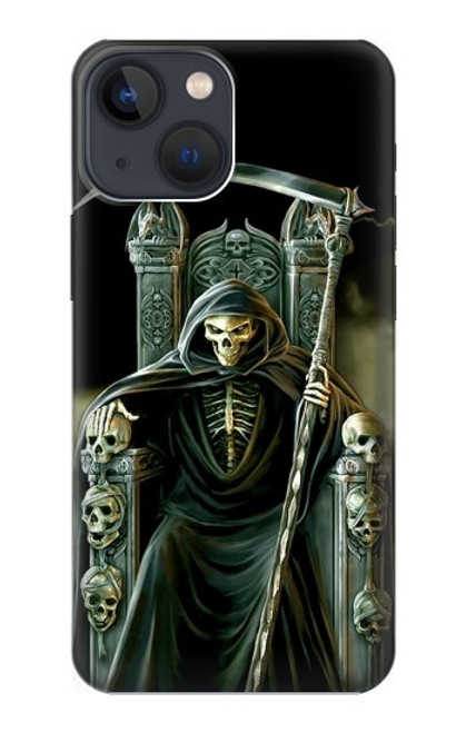 W1024 Grim Reaper Skeleton King Hard Case and Leather Flip Case For iPhone 14