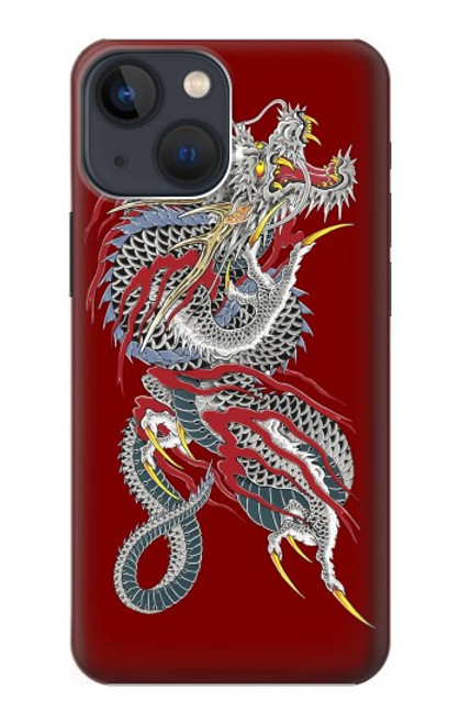 W2104 Yakuza Dragon Tattoo Hard Case and Leather Flip Case For iPhone 14