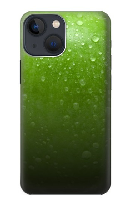 W2475 Green Apple Texture Seamless Hard Case and Leather Flip Case For iPhone 14