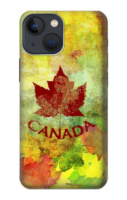 W2523 Canada Autumn Maple Leaf Hard Case and Leather Flip Case For iPhone 14