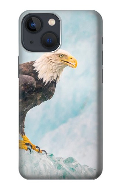 W3843 Bald Eagle On Ice Hard Case and Leather Flip Case For iPhone 14