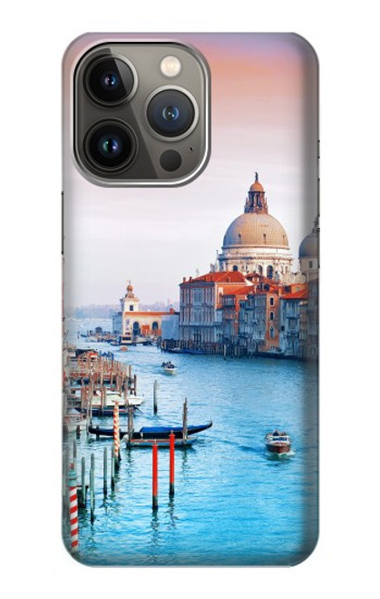 W0982 Beauty of Venice Italy Hard Case and Leather Flip Case For iPhone 14 Pro