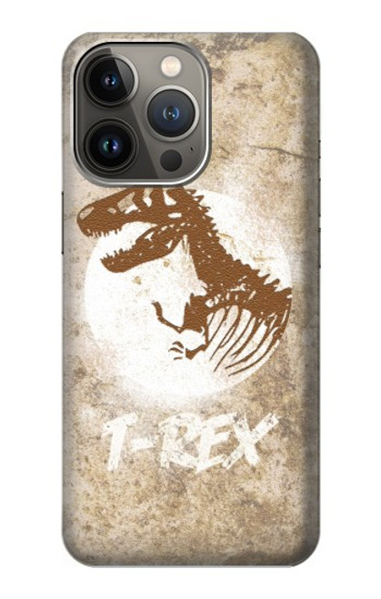 W2372 T-Rex Jurassic Fossil Hard Case and Leather Flip Case For iPhone 14 Pro