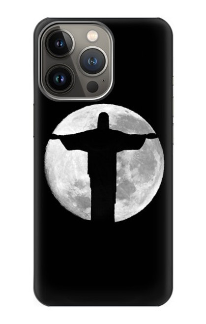 W2511 Jesus Statue Christ Rio de Janeiro Hard Case and Leather Flip Case For iPhone 14 Pro