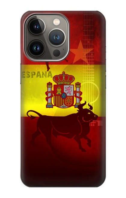 W2984 Spain Football Soccer Hard Case and Leather Flip Case For iPhone 14 Pro