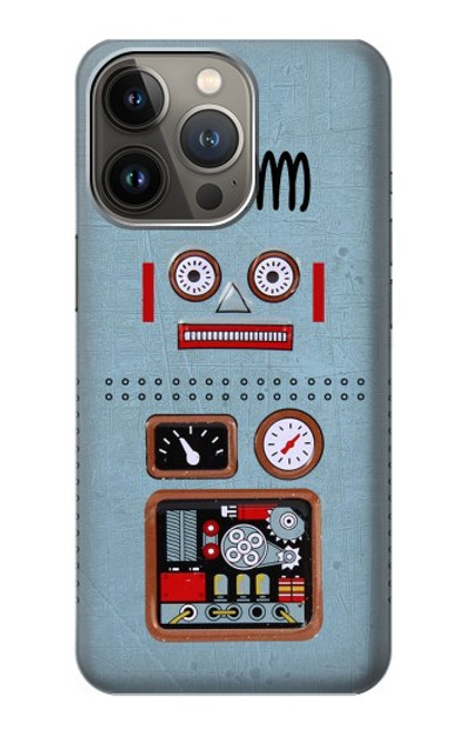 W3040 Retro Robot Toy Hard Case and Leather Flip Case For iPhone 14 Pro