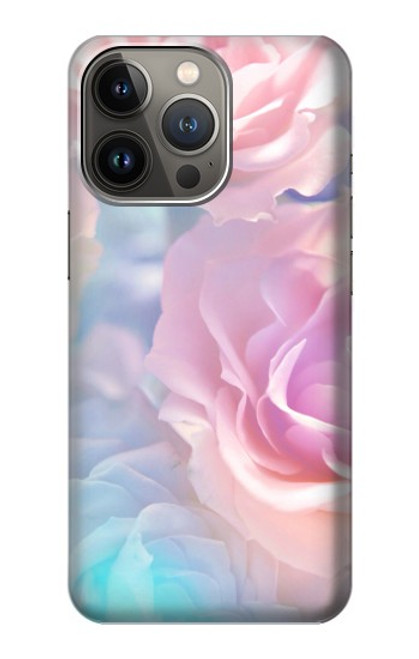 W3050 Vintage Pastel Flowers Hard Case and Leather Flip Case For iPhone 14 Pro