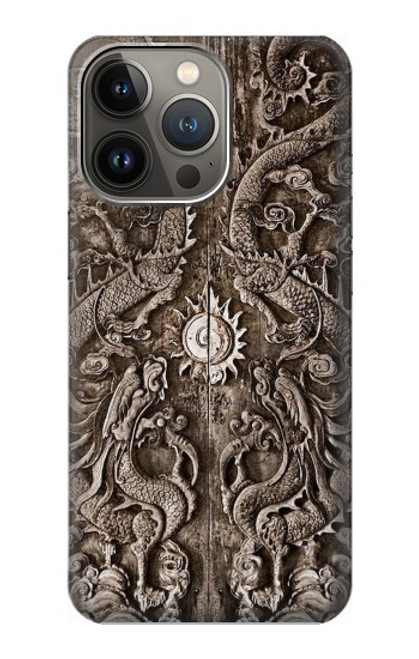 W3395 Dragon Door Hard Case and Leather Flip Case For iPhone 14 Pro