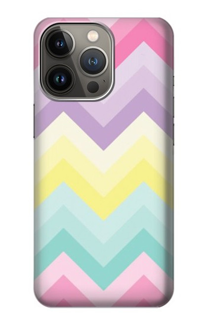 W3514 Rainbow Zigzag Hard Case and Leather Flip Case For iPhone 14 Pro