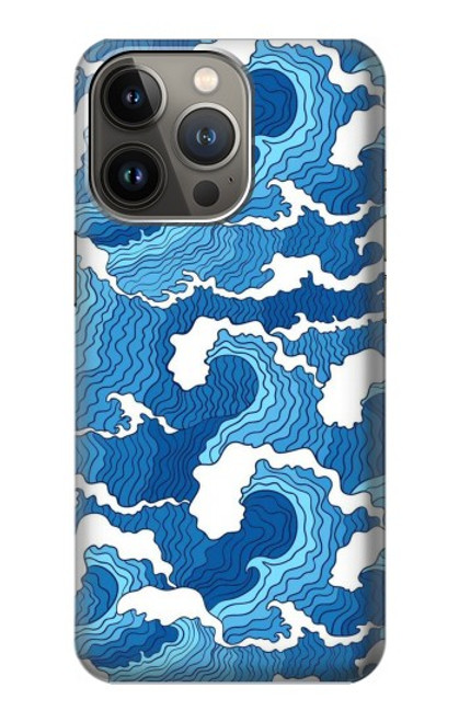 W3901 Aesthetic Storm Ocean Waves Hard Case and Leather Flip Case For iPhone 14 Pro