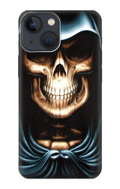 W0225 Skull Grim Reaper Hard Case and Leather Flip Case For iPhone 14 Plus