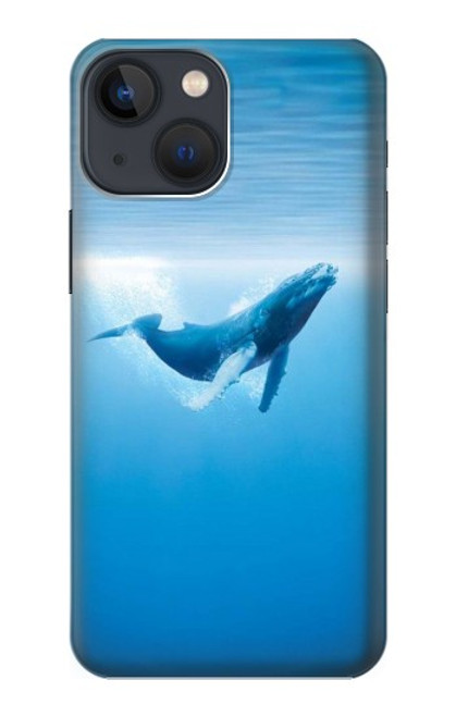 W0843 Blue Whale Hard Case and Leather Flip Case For iPhone 14 Plus