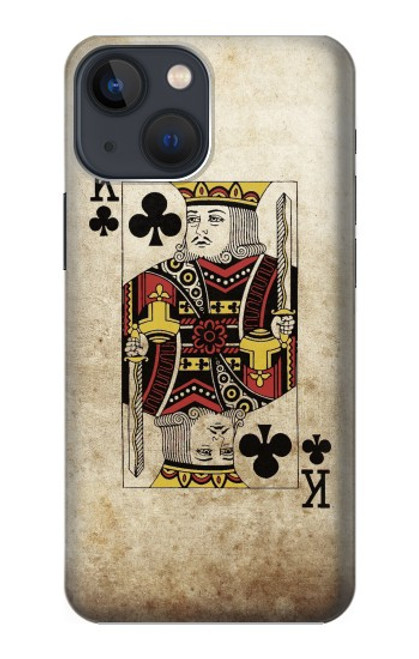 W2528 Poker King Card Hard Case and Leather Flip Case For iPhone 14 Plus