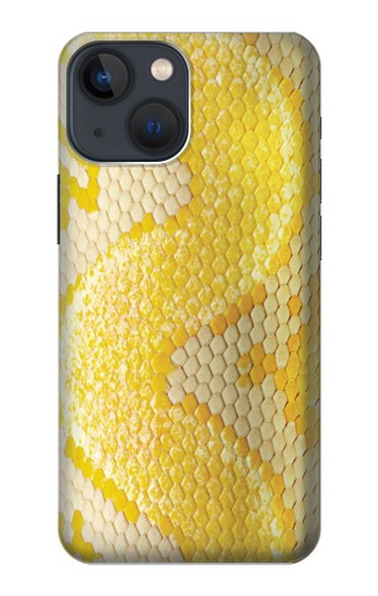 W2713 Yellow Snake Skin Graphic Printed Hard Case and Leather Flip Case For iPhone 14 Plus