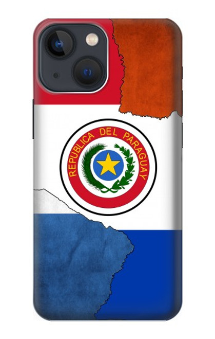 W3017 Paraguay Flag Hard Case and Leather Flip Case For iPhone 14 Plus