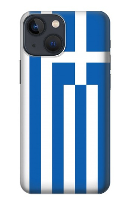 W3102 Flag of Greece Hard Case and Leather Flip Case For iPhone 14 Plus