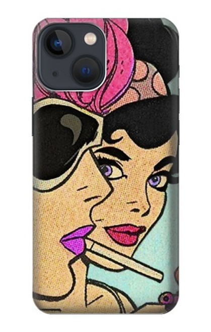 W3171 Girls Pop Art Hard Case and Leather Flip Case For iPhone 14 Plus