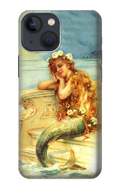 W3184 Little Mermaid Painting Hard Case and Leather Flip Case For iPhone 14 Plus