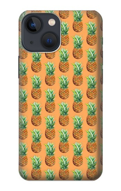 W3258 Pineapple Pattern Hard Case and Leather Flip Case For iPhone 14 Plus