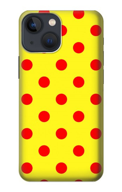 W3526 Red Spot Polka Dot Hard Case and Leather Flip Case For iPhone 14 Plus