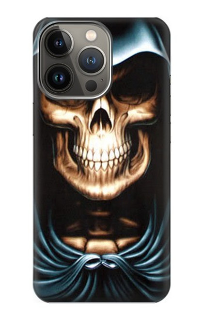 W0225 Skull Grim Reaper Hard Case and Leather Flip Case For iPhone 14 Pro Max