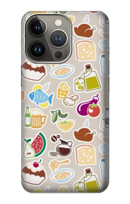 W2321 Food and Drink Seamless Hard Case and Leather Flip Case For iPhone 14 Pro Max