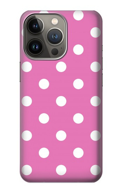 W2358 Pink Polka Dots Hard Case and Leather Flip Case For iPhone 14 Pro Max