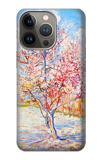 W2450 Van Gogh Peach Tree Blossom Hard Case and Leather Flip Case For iPhone 14 Pro Max