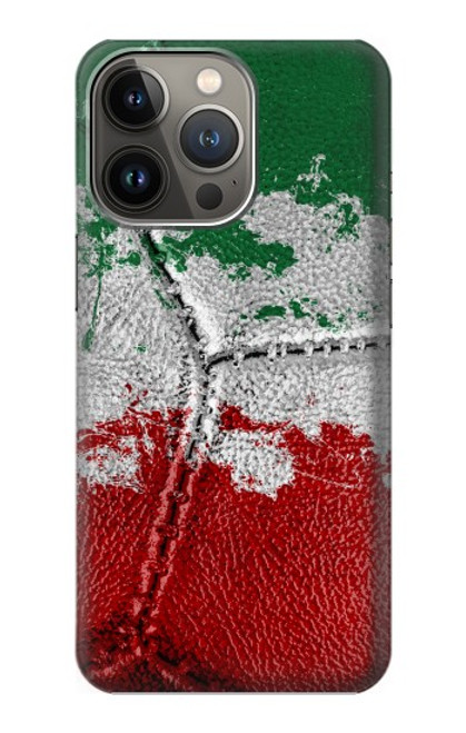 W3318 Italy Flag Vintage Football Graphic Hard Case and Leather Flip Case For iPhone 14 Pro Max