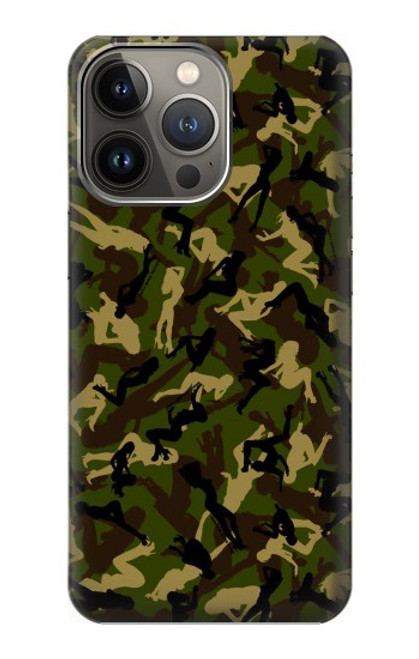 W3356 Sexy Girls Camo Camouflage Hard Case and Leather Flip Case For iPhone 14 Pro Max