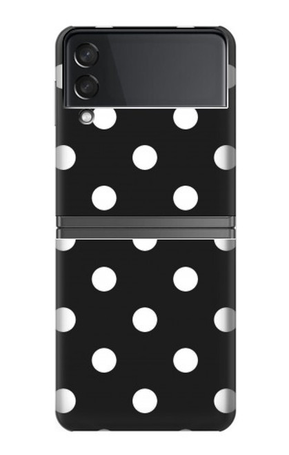 W2299 Black Polka Dots Hard Case For Samsung Galaxy Z Flip 4