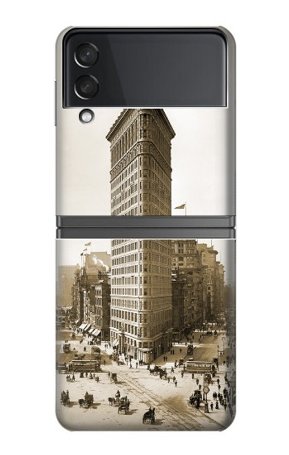 W3046 Old New York Flatiron Building Hard Case For Samsung Galaxy Z Flip 4