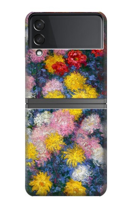 W3342 Claude Monet Chrysanthemums Hard Case For Samsung Galaxy Z Flip 4