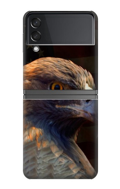 W3376 Eagle American Flag Hard Case For Samsung Galaxy Z Flip 4