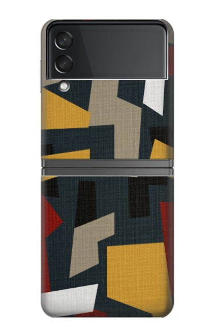 W3386 Abstract Fabric Texture Hard Case For Samsung Galaxy Z Flip 4